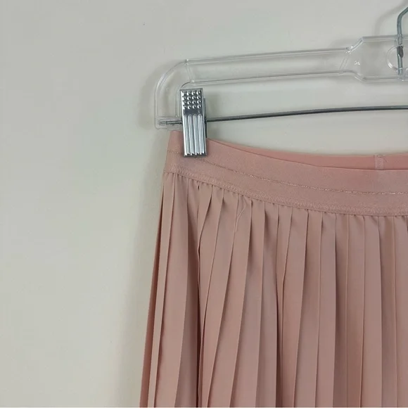 Aerie | Light Pink Balletcore Maxi Pleated Elastic Waist Skirt Small - Picture 3 of 6